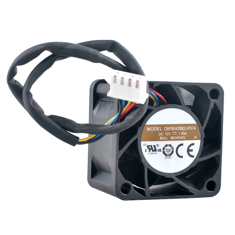 DBPB0428B2UP074 ventilador de 4cm 40mm 40x40x28mm DC12V 1.80A 4 pines 25000rpm ventilador de refrigeración de alta velocidad de doble bola para fuente de alimentación 1U 2U - imagen 3