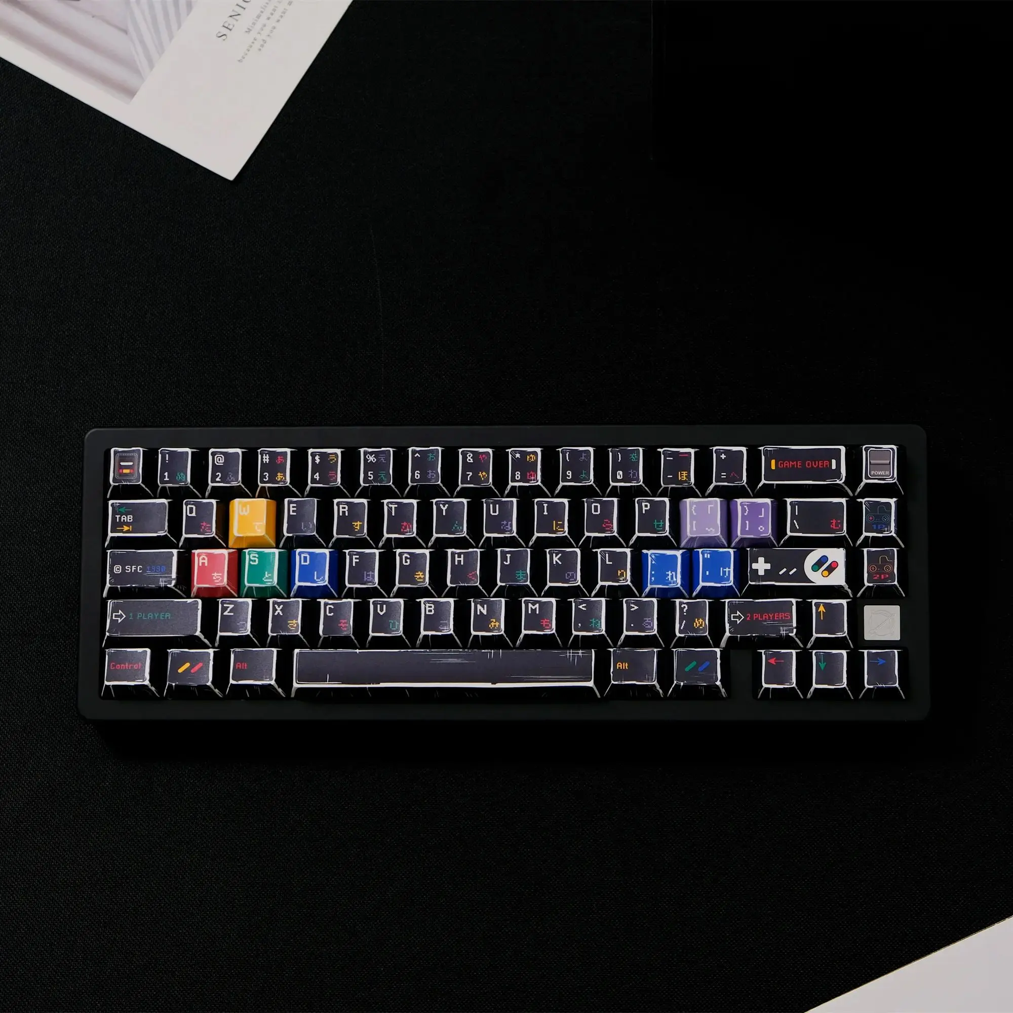 Juego de teclas de estilo Manga SFC, 151 teclas, perfil PBT Cherry para teclado mecánico MX Cherry Switch 61/64/68/75/84/87/98/104 - imagen 5