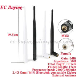 Antena WiFi Omnidireccional RP-SMA para router inalámbrico MIMO