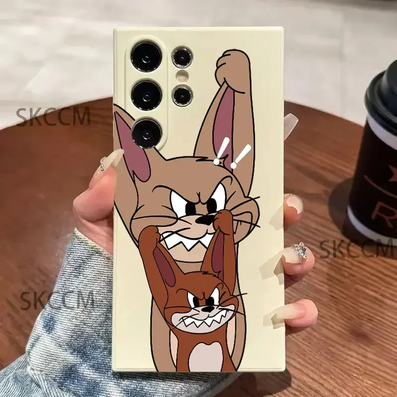 Funda de teléfono divertida Tom and Jerry Angry para Samsung Galaxy S24 Ultra S23FE S22 S20 Plus A15 A35 A50 A51 A54 A55 A71 A72 A73 - imagen 5