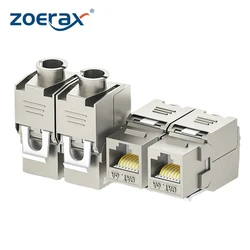Keystone RJ45 Zoerax – Conector Pared CAT6a/CAT7 Zinc Toolless