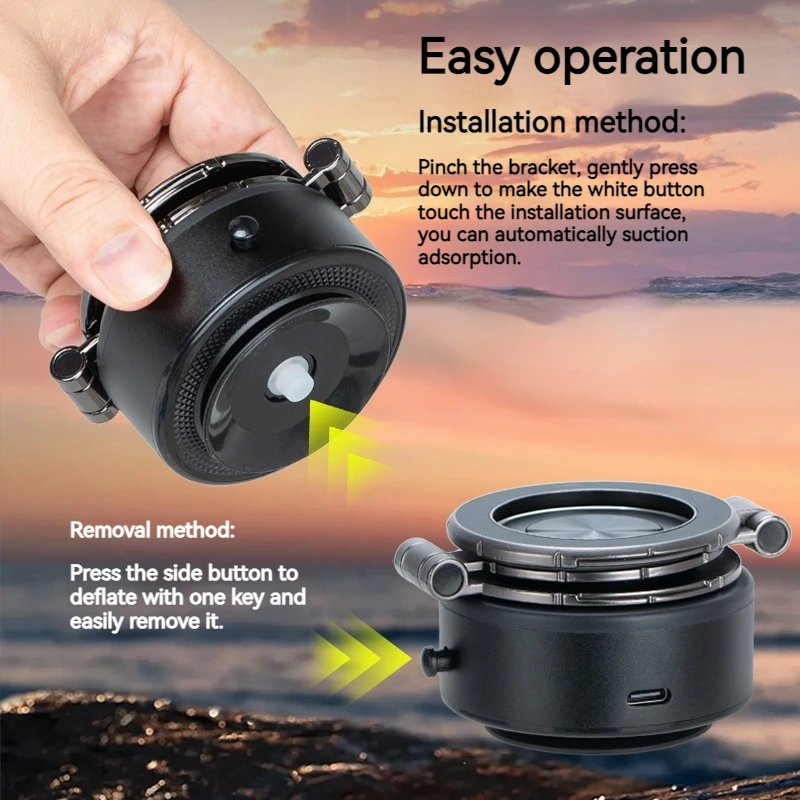 Soporte magnético de vacío eléctrico para teléfono de coche, ventosa de rotación de 360, Mirro, ducha de gimnasio para Iphone 16, 15, 14, 13, 12, 11 Pro Max, Samsung - imagen 5