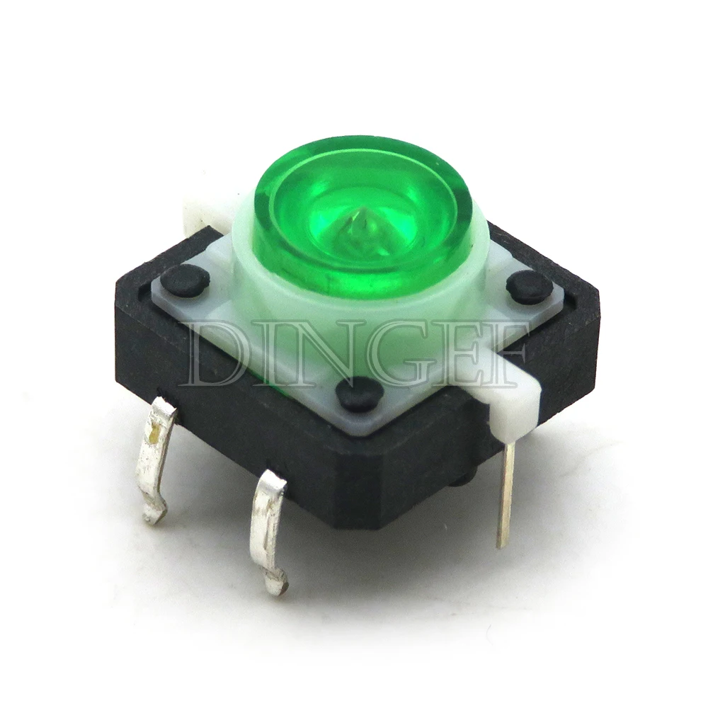 5 uds 12X12X7,3mm interruptor de botón táctil momentáneo LED 5 colores 12*12*7,3mm 12*12*7,3 rojo verde azul amarillo blanco - imagen 2