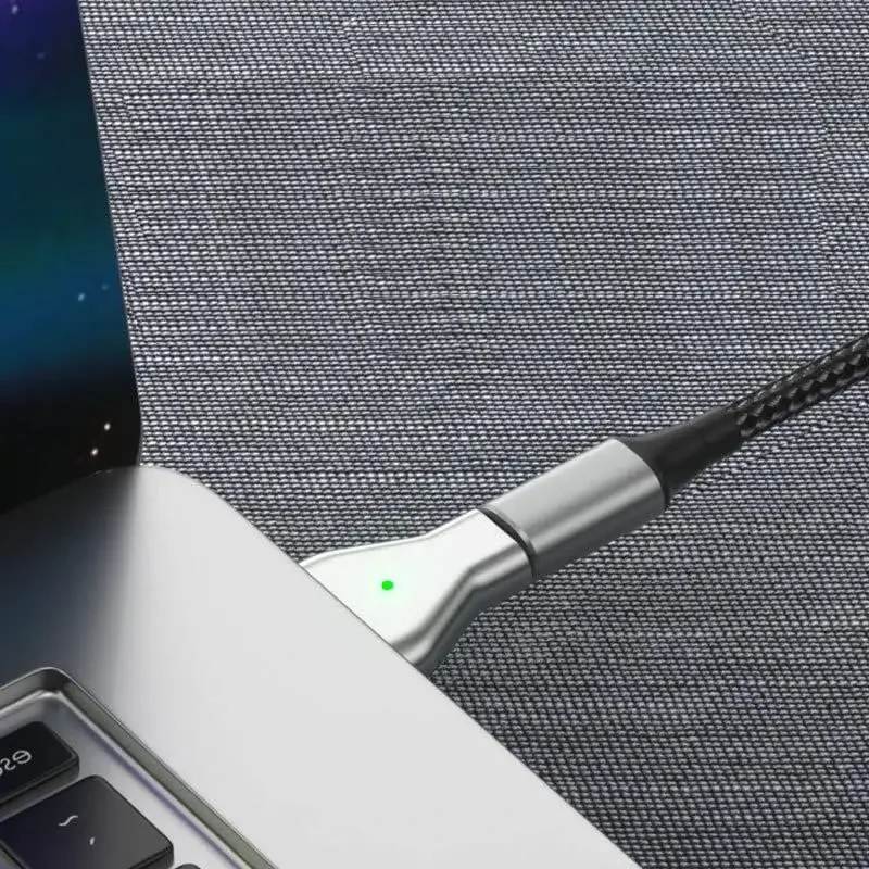 Adaptador de carga USB C a Magnetic1 L-tip magnético 2 conectores 100W PD convertidor de cargador de energía Compatible con Macbook Air/Pro - imagen 5