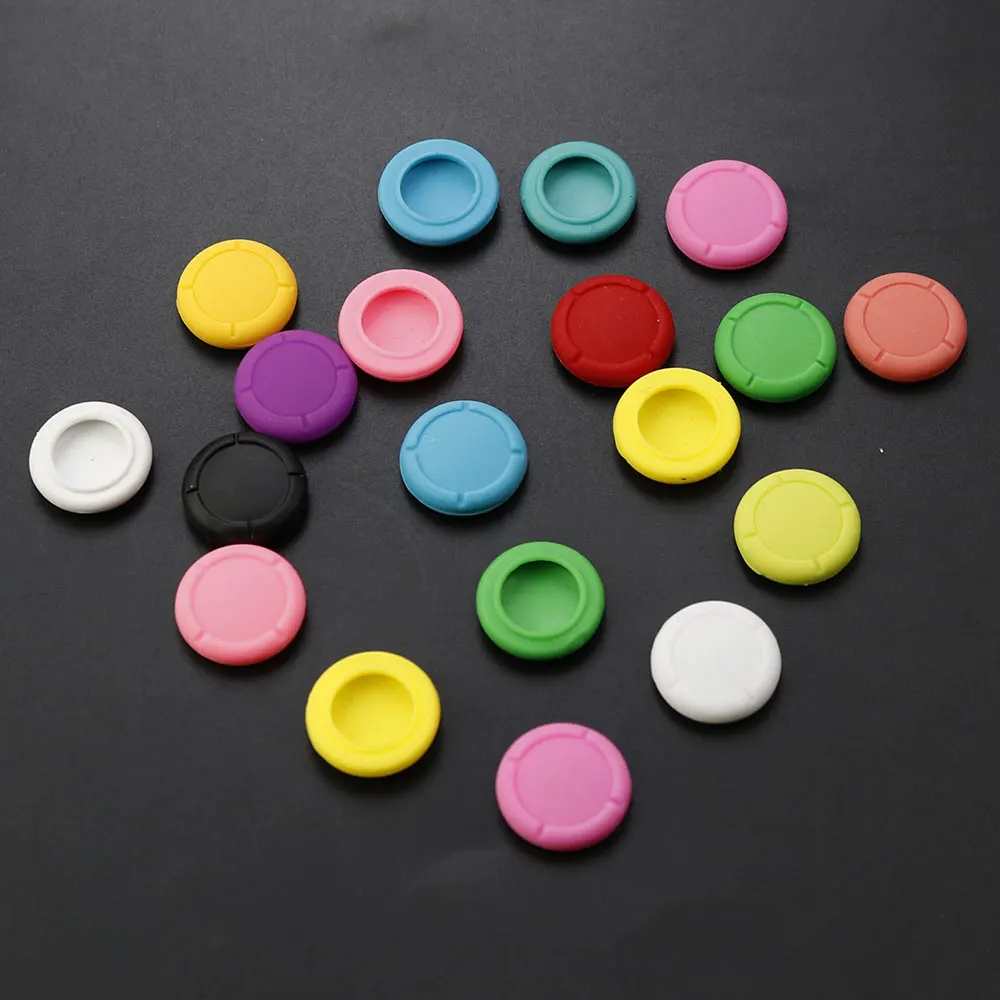 JCD 2 uds tapas de agarre de silicona para pulgar cubierta protectora de goma para Joystick de piel para interruptor NS Lite Oled Joy-Con controlador - imagen 3