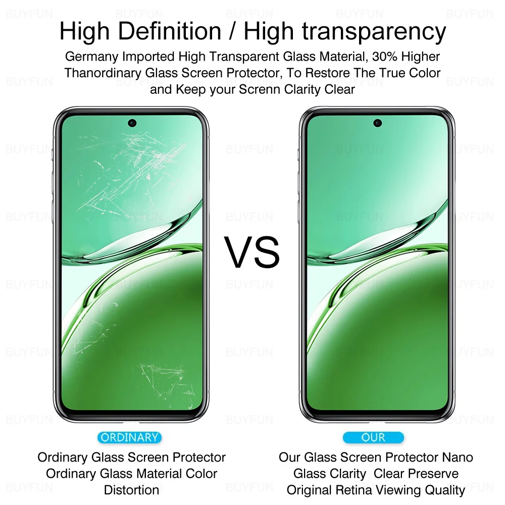 Protector de pantalla de lente de cámara 6 en 1 para Oppo Reno12 F 4G/5G oppoReno12F reno 12 F F12 reno12 F vidrio templado de seguridad Reno12F 6,67" - imagen 4