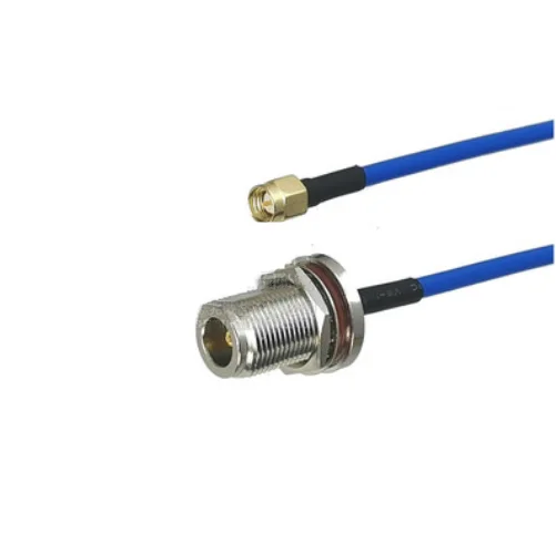 RG402 RG141 Cable Coaxial N Hembra Bulkhaed a conectores macho SMA Cable Coaxial RF RG402 Cable de 0.141 "50ohm - imagen 2