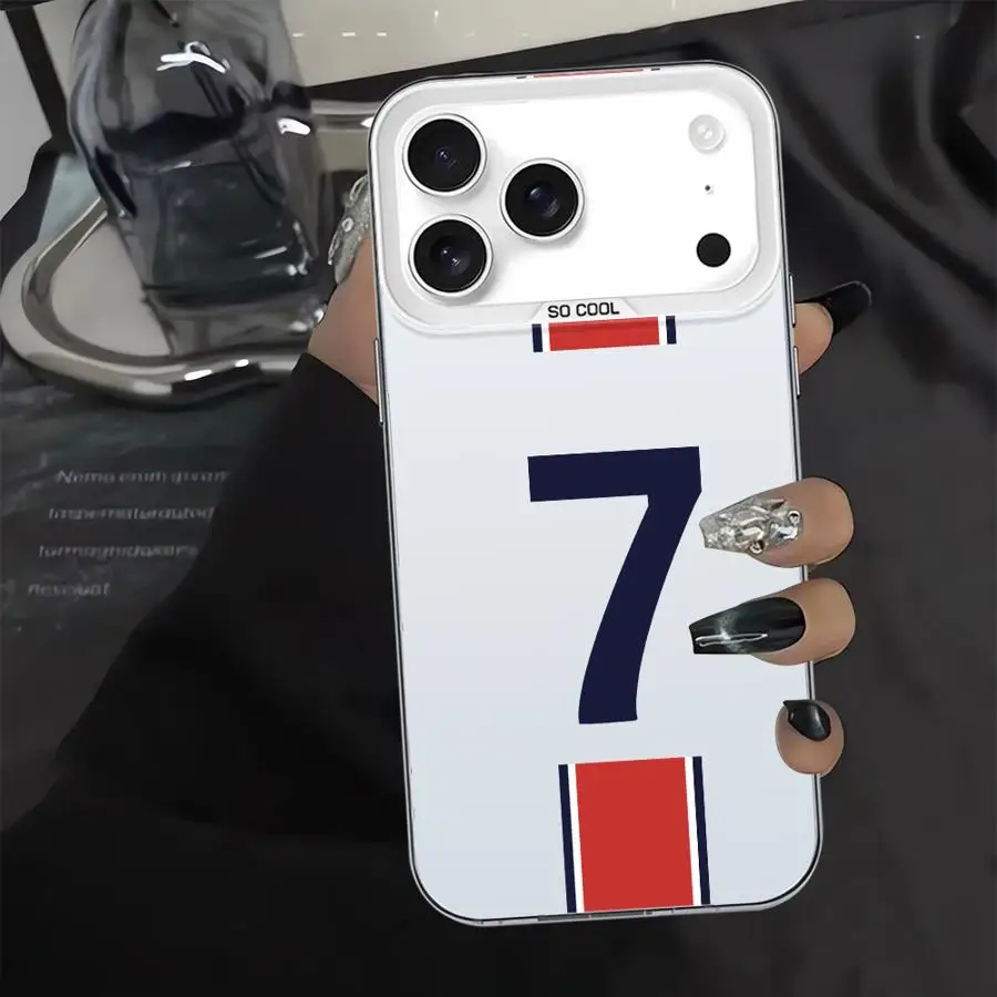 Funda trasera de teléfono para iPhone XS 14 15 Plus 13 XR 12 11 17Air 16e 16 17 Pro Max número de bola - imagen 4