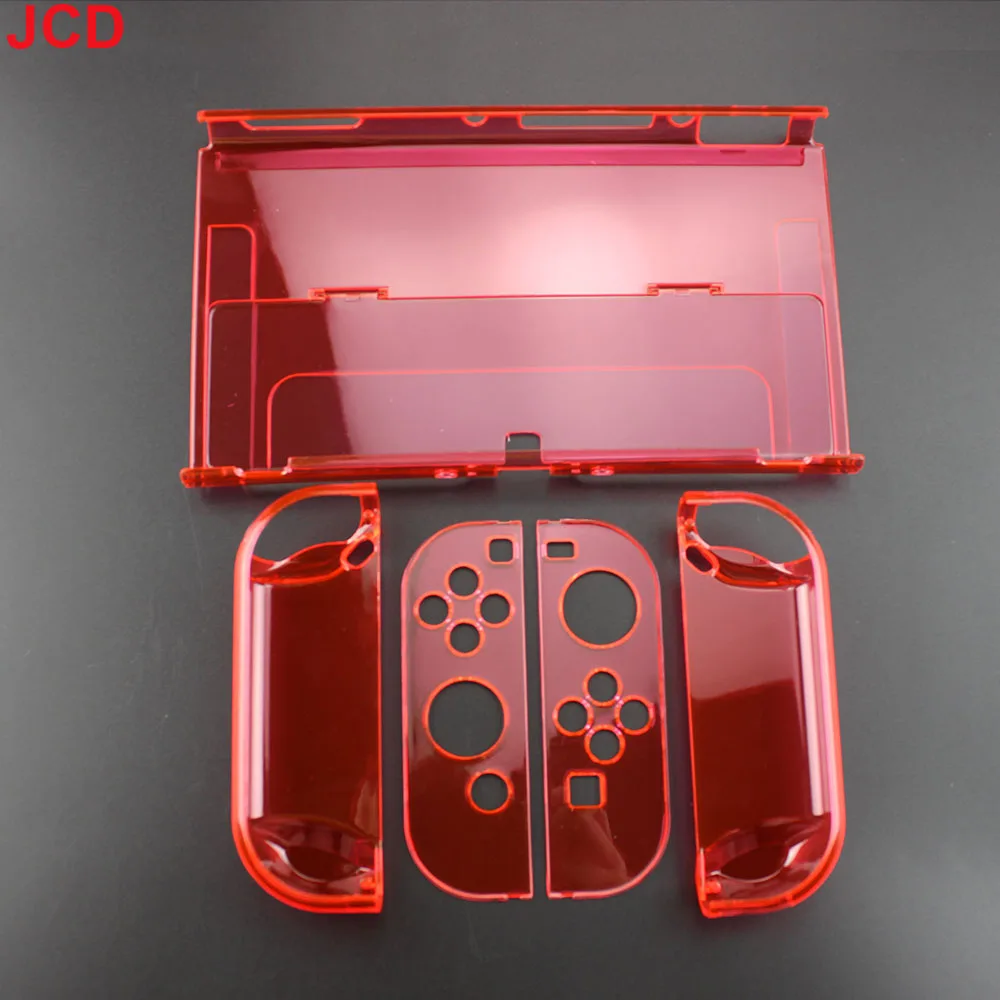 JCD para Switch NS OLED Protector de controlador carcasa de cristal transparente cubierta de consola de videojuegos funda protectora con tapa accesorios de juego - imagen 4