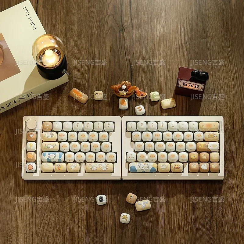 Nuevo teclado dividido GMK70, Kit de enchufe RGB, estructura de junta, teclado mecánico dividido inalámbrico/con cable Bluetooth personalizado de tres modos - imagen 4