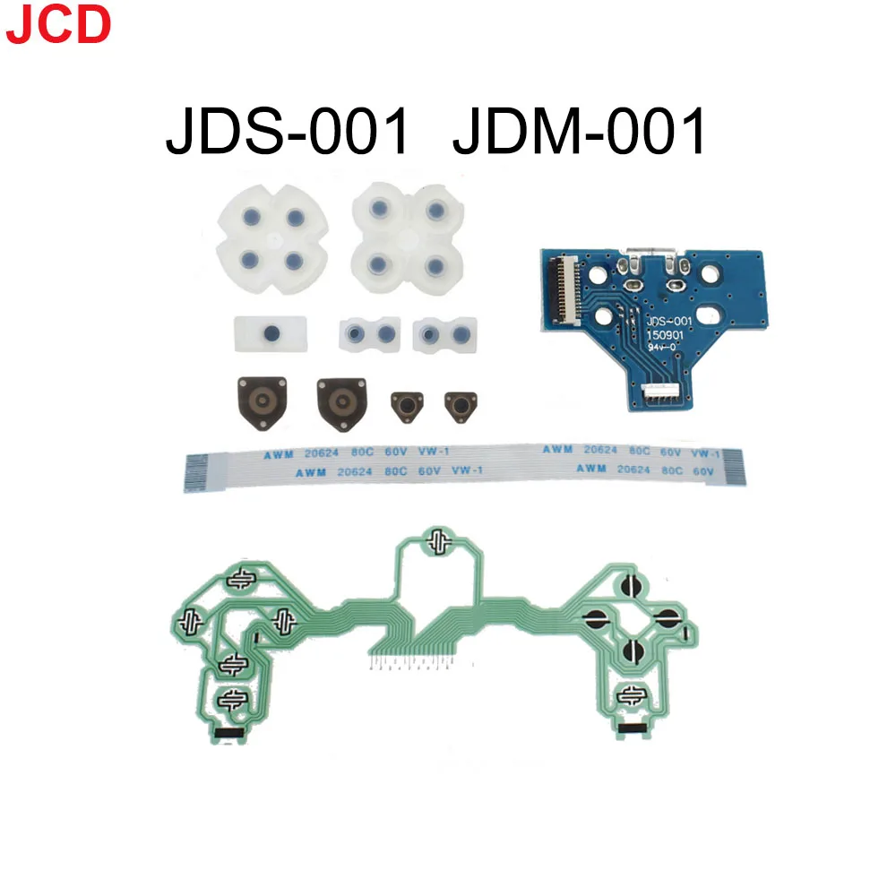 JCD 1 Juego de JDS-001 030 040 055 Placa de puerto de carga USB para piezas de reparación de controlador PS4 PS4 PRO JDM 055 controlador y conductor - imagen 2