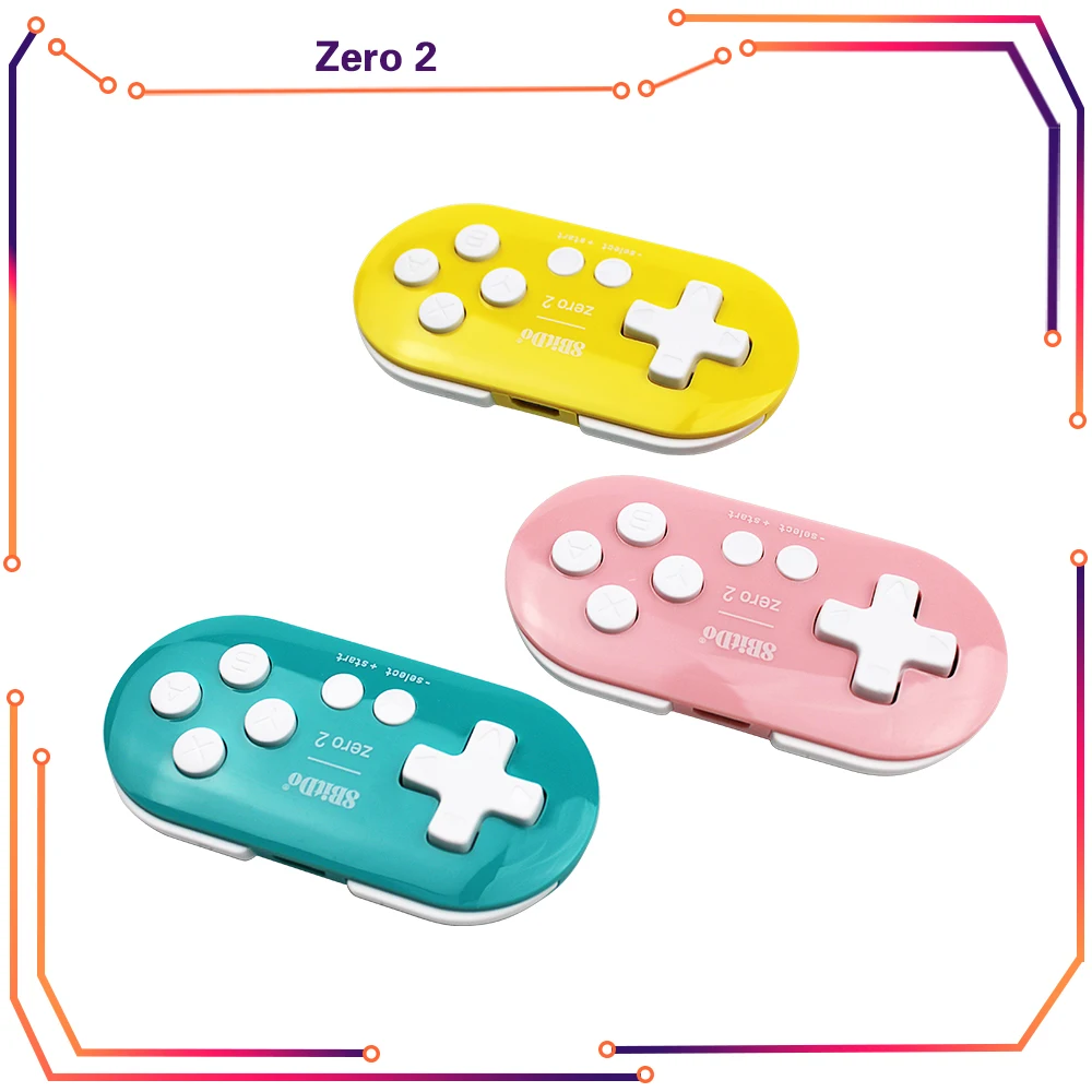 8BitDo Zero 2 Gamepad Bluetooth para consola de juegos Retro interruptor Windows Android MacOS Gamepads Raspberry pi 2B/3B/3B +/4B/zero