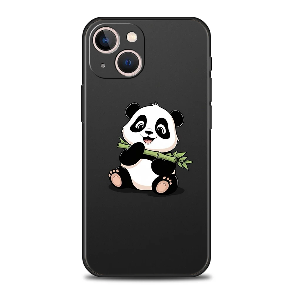 Funda de teléfono suave de TPU de lujo para iPhone 17 Air 16E 16 11 15 14 Pro MAX 12 13 7 8 Plus X XR XS SE 2022 cubierta de panda de dibujos animados - imagen 5
