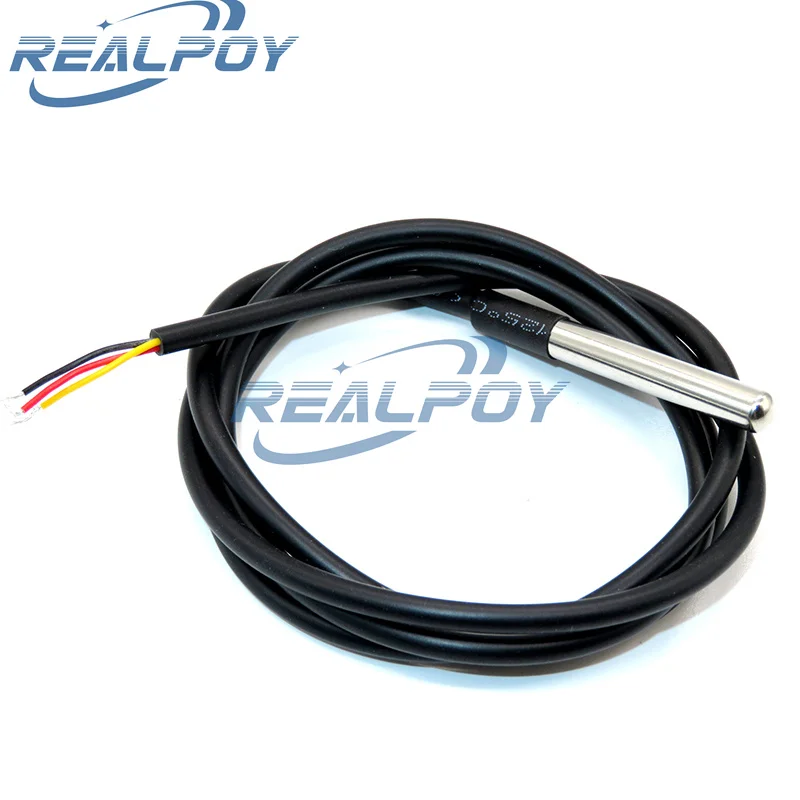 DS1820 Paquete de acero inoxidable impermeable 1 metro DS18b20 sonda de temperatura sensor de temperatura 18B20 para Arduino