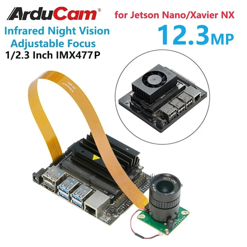 Arducam Jetson Nano, cámara Xavier NX 12,3 MP 1/2,3 pulgadas IMX477P IR-CUT cámara con lente CS de 6mm MINI de alta calidad