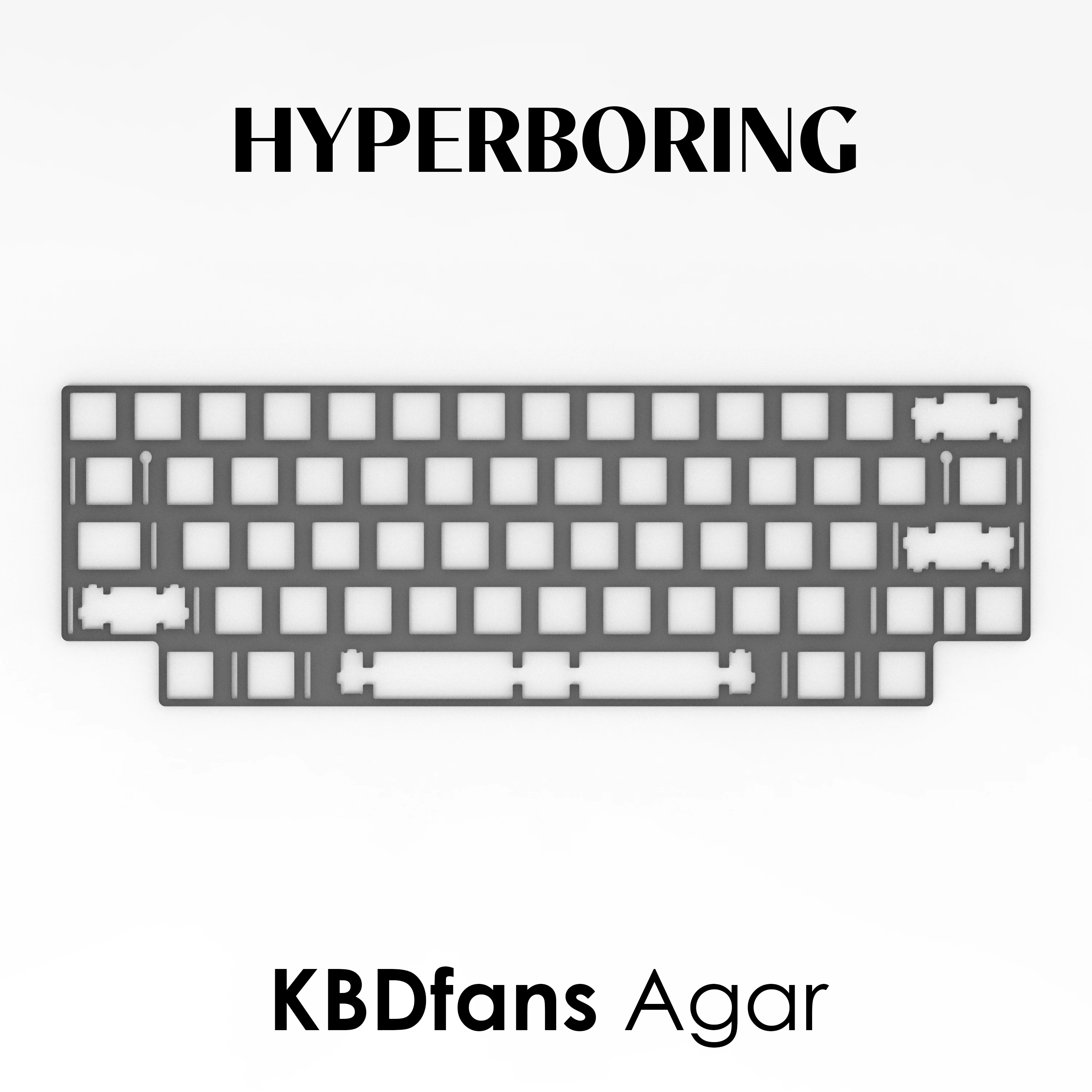 Placa de posicionamiento de Agar KBDfans para teclado mecánico, placa de fibra de carbono PP Alu personalizada para PC, accesorios para teclado, regalo DIY