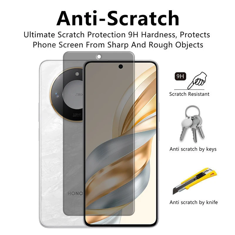 Para Honor X60 5G vidrio para Honor X60 5G vidrio templado 6,8 pulgadas Anti-espía Protector de pantalla de privacidad para Honor X60 5G película de lente - imagen 5