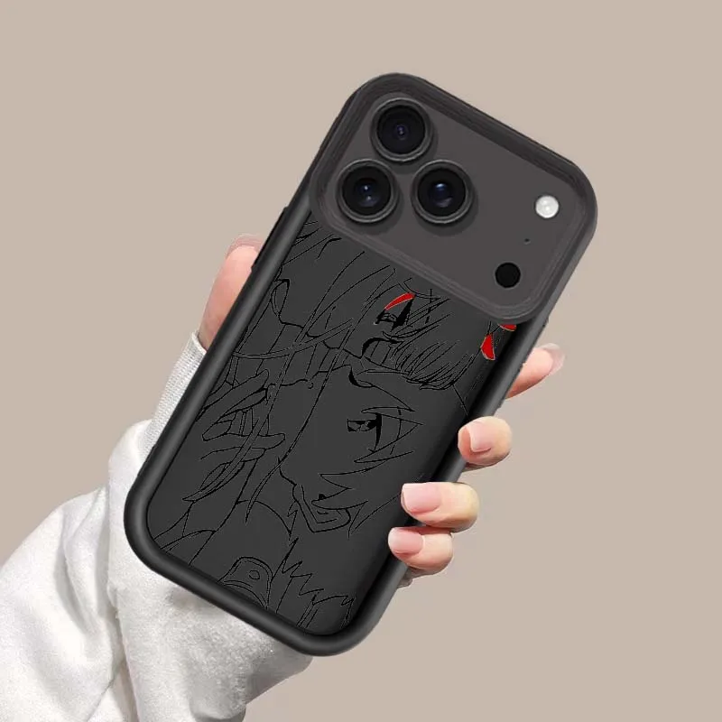 Zero Two Darling Cover para Apple iPhone 17 Air 16 16E15 14 13 12 11 X XR Pro Max Eye Ladder funda de teléfono - imagen 4