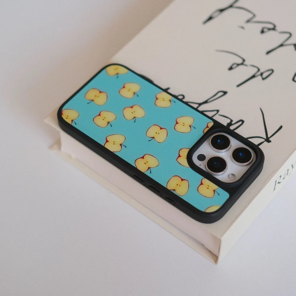 Funda de teléfono ins con borde plateado de manzana bonita, funda de teléfono anticaída de TPU para iPhone XR/11/12/13/14/15/16/17 Pro Max - imagen 3