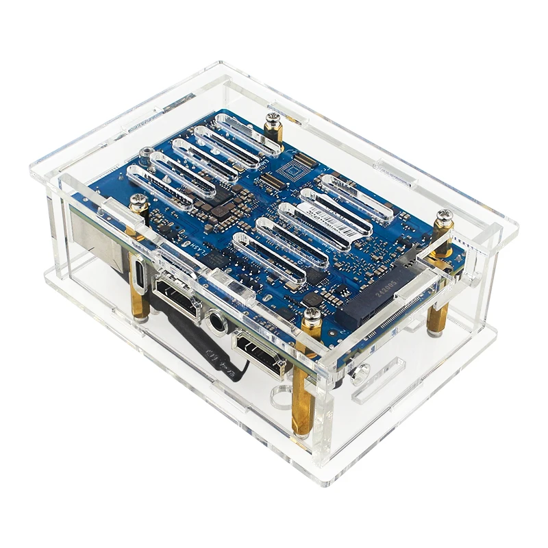 Disipadores de calor de aluminio para ventilador de refrigeración, caja protectora transparente de acrílico, naranja Pi 5 Max, opcional - imagen 3