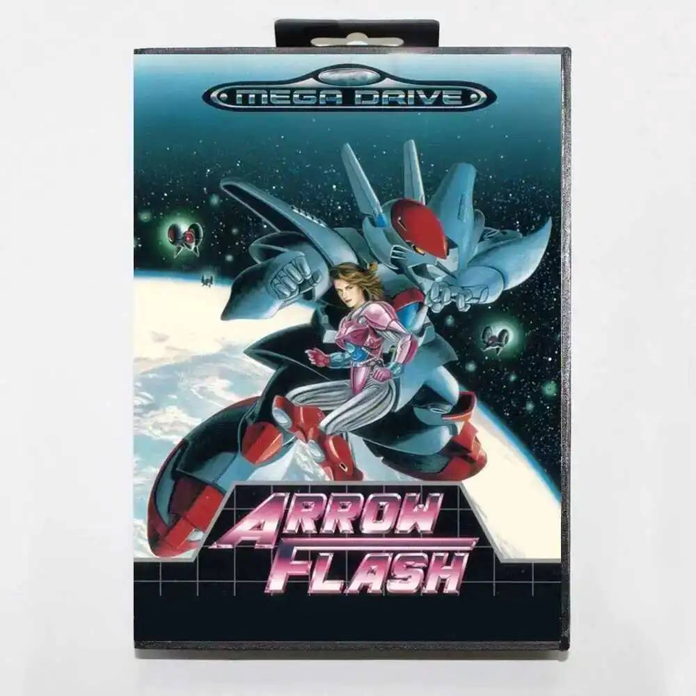 Tarjeta de juego Arrow Flash MD con caja EUR para sistema Sega Megadrive Genesis de 16 bits