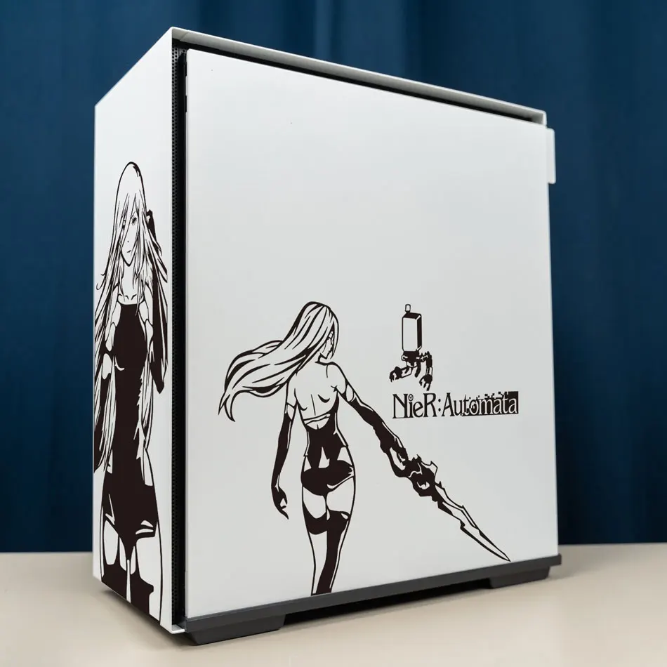 NieR:Automata Anime pegatinas de vinilo para carcasa de PC, calcomanías decorativas impermeables personalizadas para la piel del chasis de la computadora Atx Mid - imagen 4