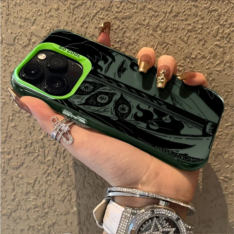 Funda de teléfono Anime Cool d-demon s-slayer para iPhone 16 15 14 13 12 11 Pro Max XS Max 7 8 Plus, funda trasera mate de silicona a prueba de golpes - imagen 3
