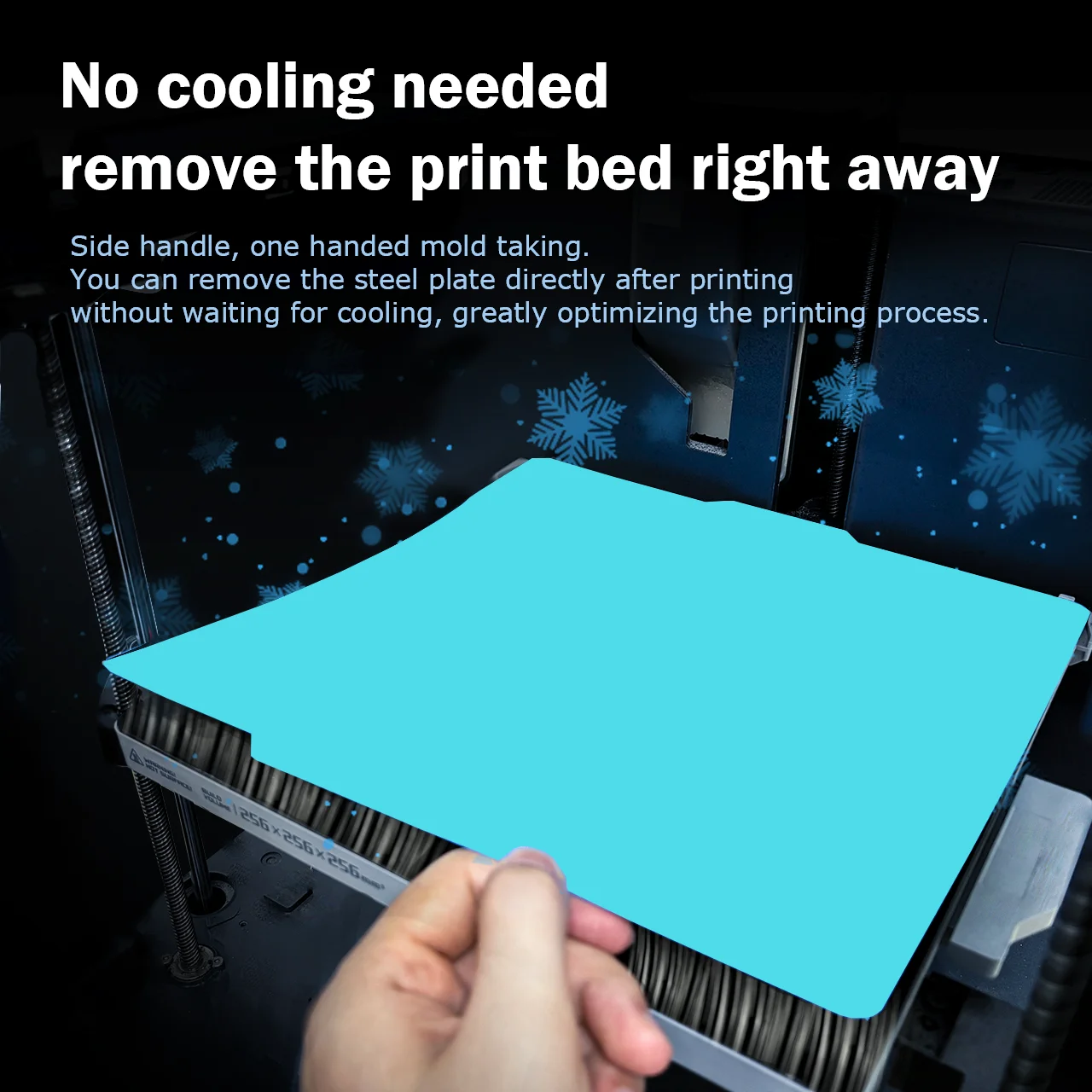 Placa fría glaciar para laboratorio Bambu H2D H2S A1 P1 X1C P2S H2C placa de construcción fresca para Anycubic Kobra S1 Creality K1 Ender 3 Kobra 3 - imagen 4