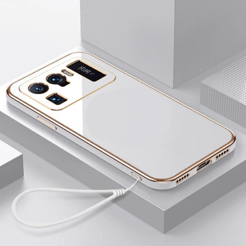 Para Xiaomi Mi 11Ultra funda XiaoMi 11 Ultra funda de teléfono M2102K1G M2102K1C funda de lujo chapada a prueba de golpes contraportada