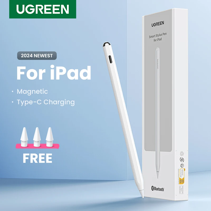 UGREEN Lápiz óptico para Apple Pencil Carga inalámbrica magnética Bluetooth Rechazo de palma Bolígrafos de inclinación Batería de larga duración para iPad Pro - imagen 2