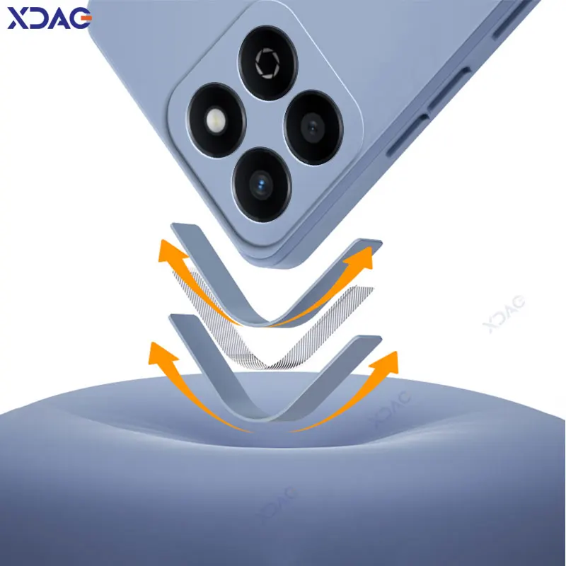 Fundas de lujo para teléfonos móviles de doble capa para Honor Play 60 Plus 5G 360, fundas traseras cuadradas suaves de silicona líquida, Coque HonorPlay60Plus - imagen 4