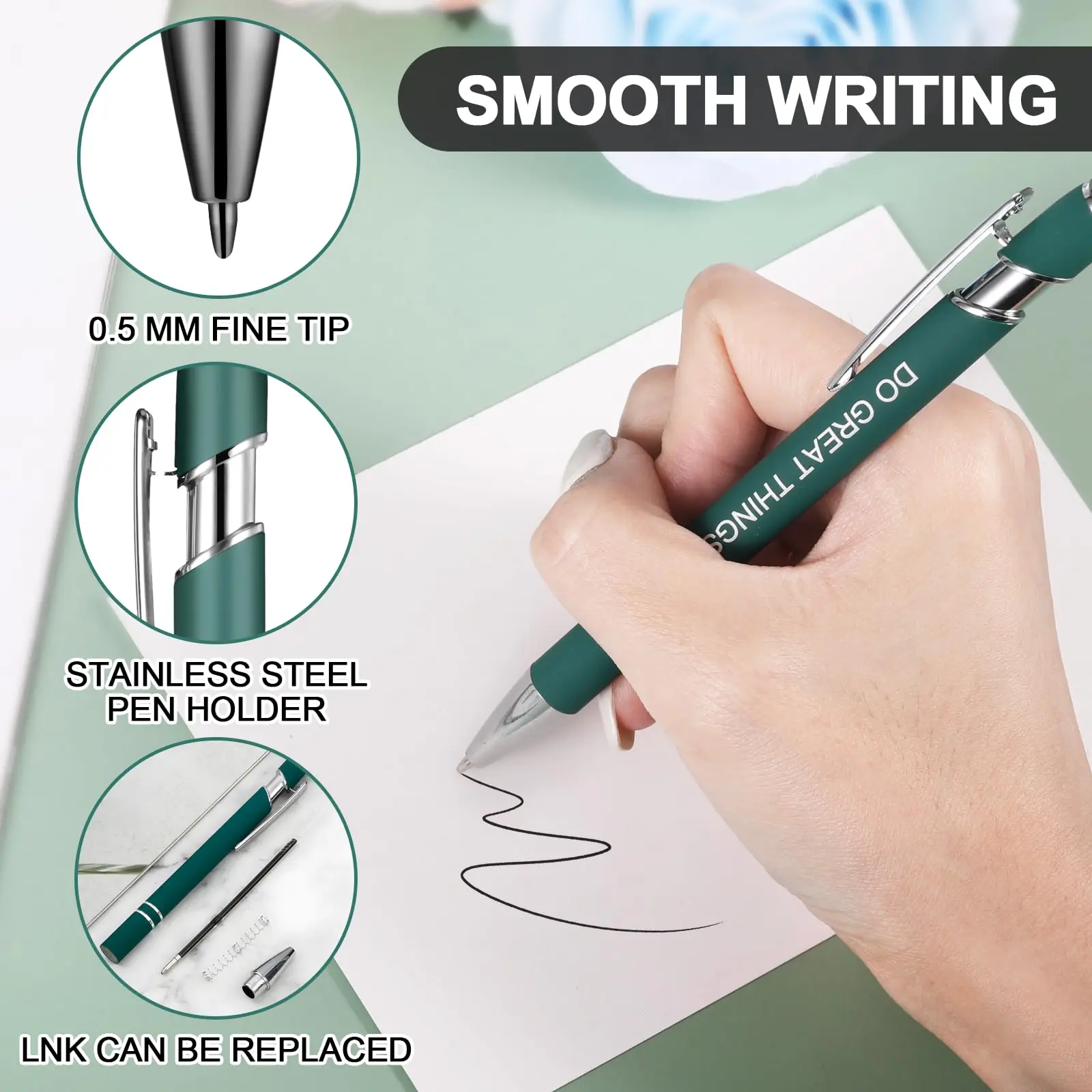 Bolígrafo duradero y elegante, bolígrafo con pantalla táctil, clase ABS, Stylus, oficina, Metal, cursos en línea, 12 unidades - imagen 2