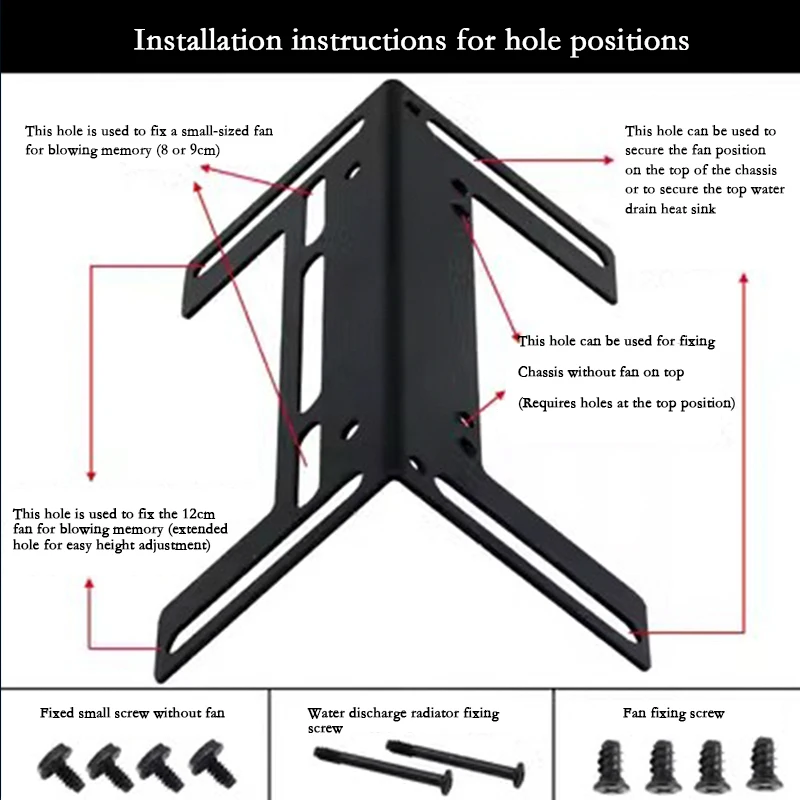 Memoria de carcasa de ordenador, ventilador de refrigeración de 120mm, soporte de módulo RAM - imagen 4