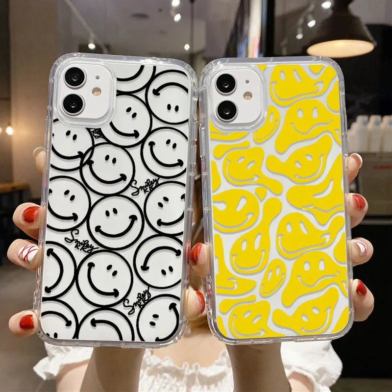 Funda con sonrisa para Xiaomi Redmi Note 11 12 10 9 8 9C NFC 9A 10C 10A 10s Poco X3 Pro X5 F5 F3 11 Lite 5G Ne 11T 12T Funda suave
