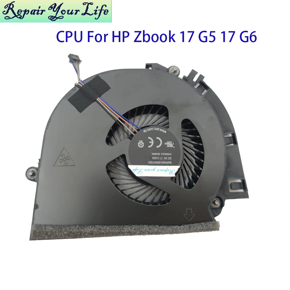 Ventilador de CPU para portátil HP ZBook 17 G5 G6 17G6 L31242-001 BAPA0914R5HY001 ventilador de radiador de refrigeración de procesador NS85C00-17G16 17G17