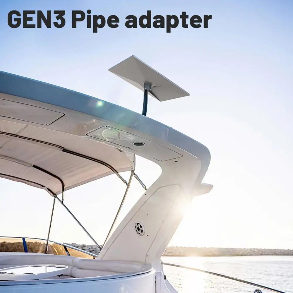 Adaptador de tubo para Starlink Gen 3, tubo redondo ABS, soporte de montaje en poste para placa Starlink V3, accesorios de soporte de montaje en techo - imagen 2