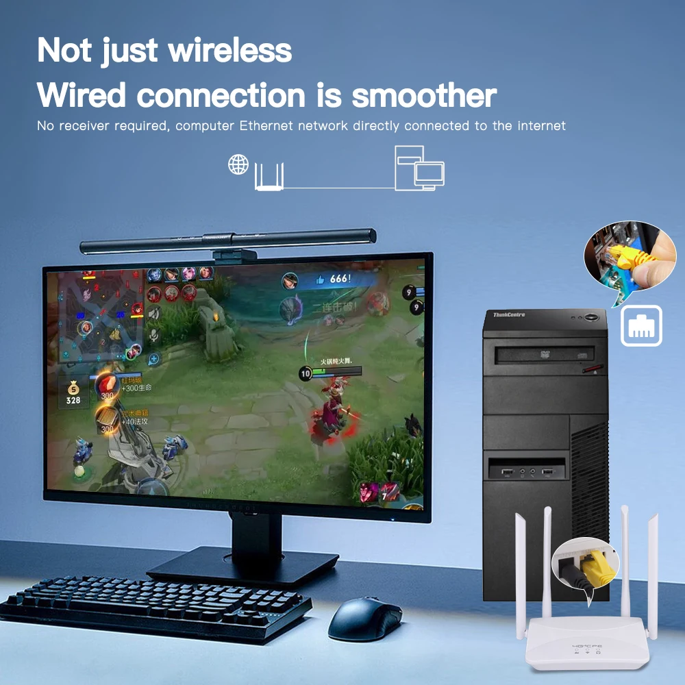 KuWFi 4G LTE CPE enrutador 300Mbps enrutador doméstico inalámbrico 3G 4G SIM 2,4G Wifi enrutador RJ45 WAN LAN módem inalámbrico 4G compatible con 10 dispositivos - imagen 5