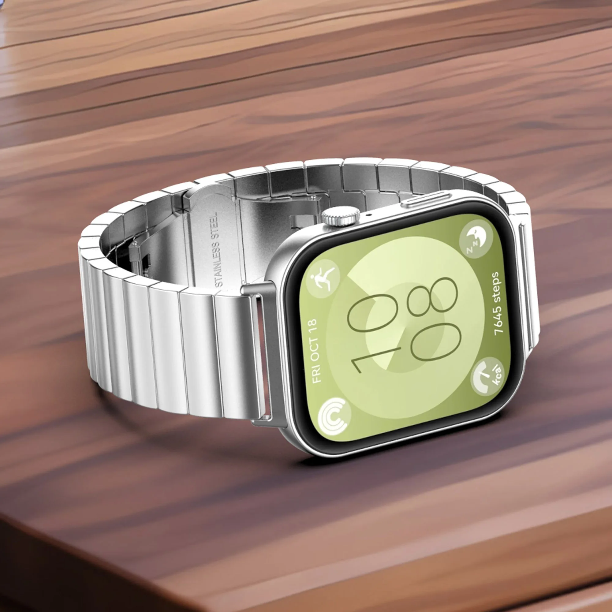 Correa de acero inoxidable para Huawei Watch Fit 3, pulsera de eslabones metálicos para Huawei Watch Fit 3, accesorios de correa de reloj para hombre - imagen 2