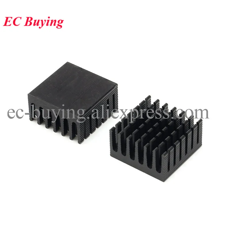 5 uds/1 unidad disipador de calor 28*28*15MM enfriador de radiador aleta de refrigeración disipador de calor de aluminio 28x28x15MM módulo IC PBC PCB negro plata oro - imagen 5