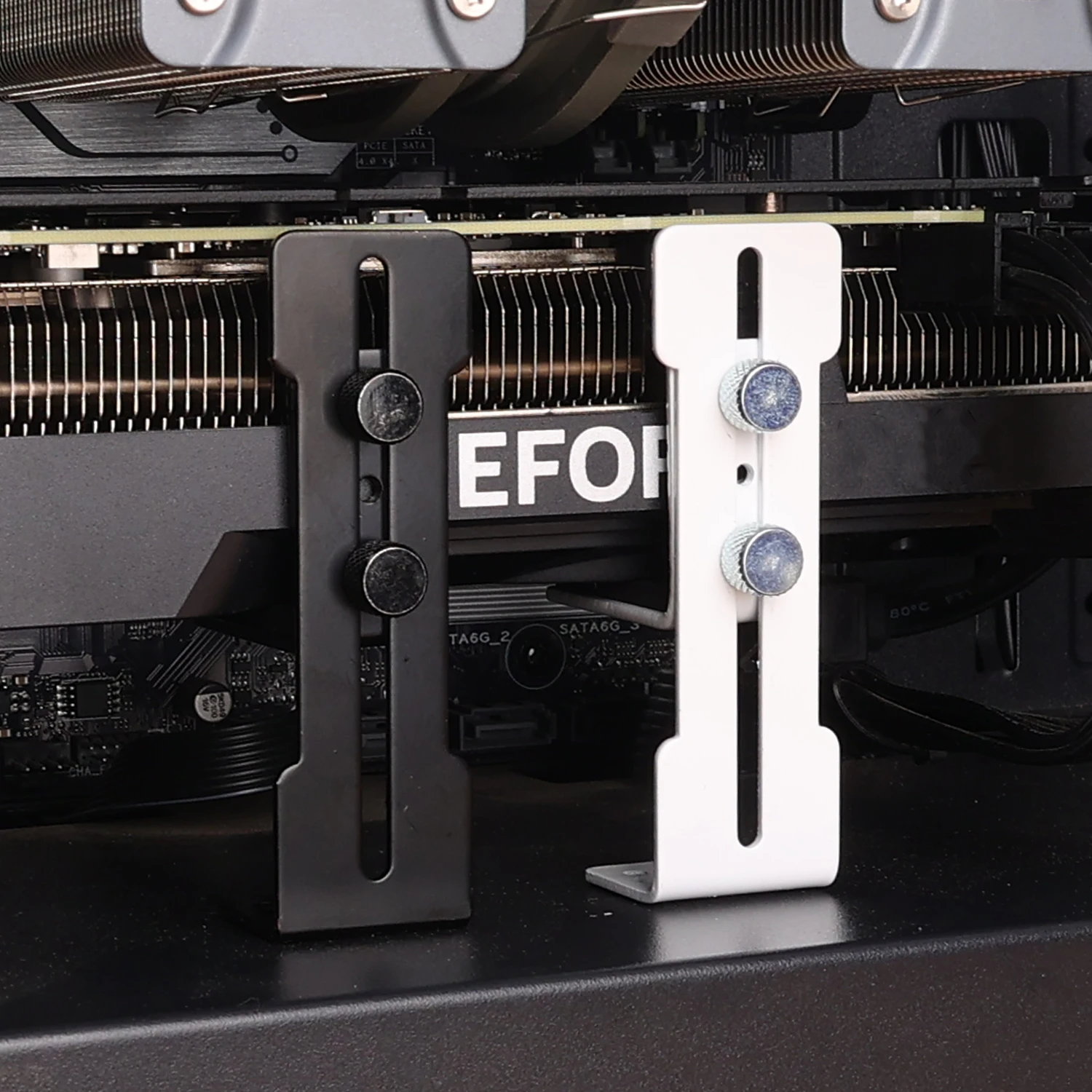 Soporte de GPU, tarjeta gráfica de ordenador ajustable, soporte para tarjetas de vídeo, soporte de GPU de acero inoxidable antihundimiento para PC