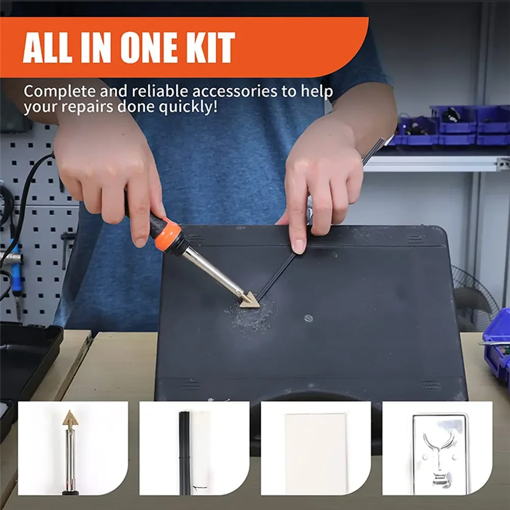 Soldador eléctrico tipo reparación de parachoques de coche, herramientas de planchado de cuero para el hogar, varilla de soldadura/malla de alambre, 220V, 60W - imagen 2