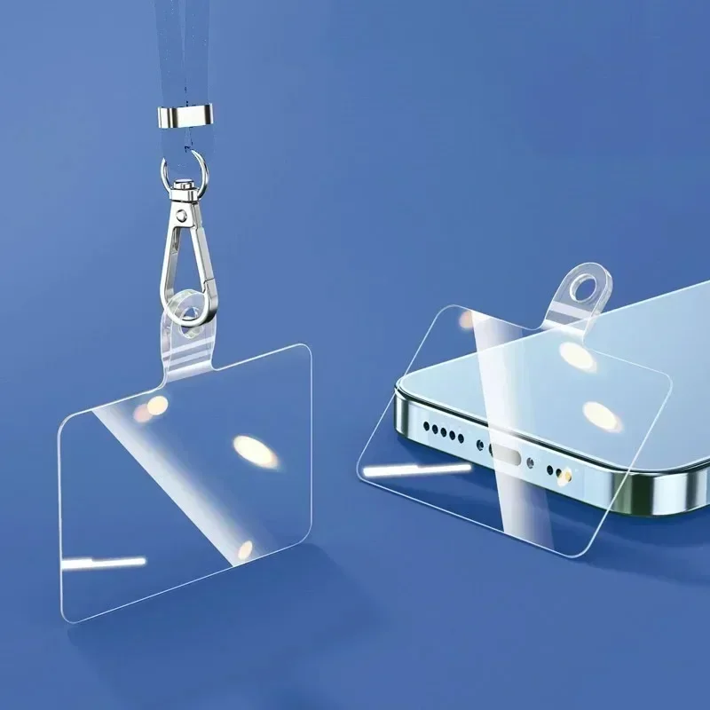 Junta de parche de cordón transparente para teléfono móvil, pestañas de repuesto suaves, Clip desmontable antipérdida, tarjeta de cuerda Universal - imagen 2