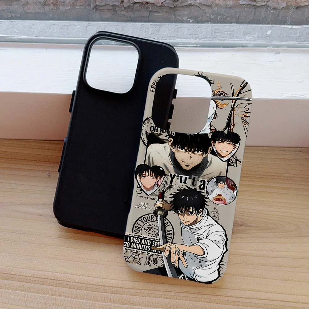 Funda de teléfono Anime Jujutsu Kaisen para iPhone 16 15 14 13 12 11 Pro Max Plus, funda trasera magnética de lujo de doble capa - imagen 4