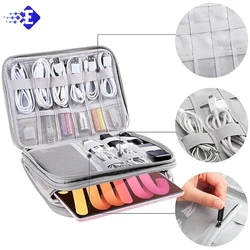 Mini Bolsa Viaje para Almacenamiento Cables USB Auriculares Power Bank