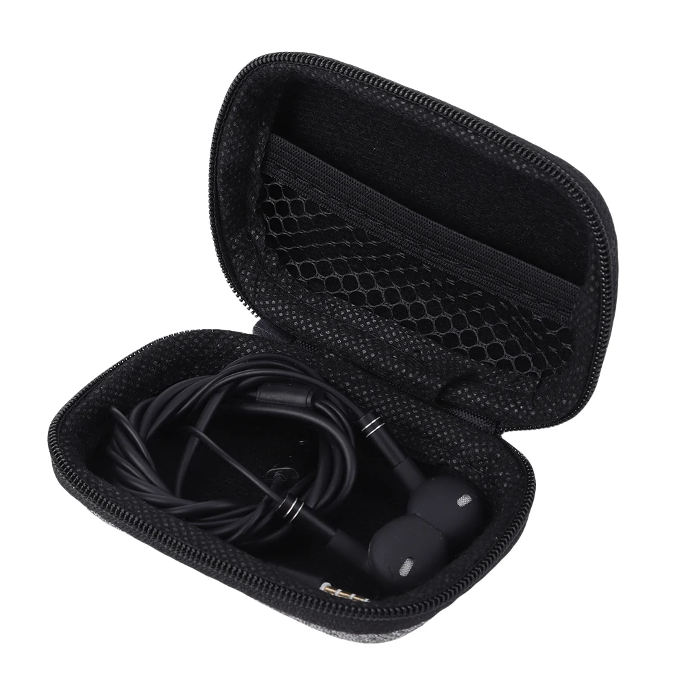 Bolsas pequeñas de almacenamiento para auriculares, organizador de Cable de datos de carcasa dura, bolsillo de malla de disco U con bolsa con cremallera, estuche para dispositivos de Mini tecnología - imagen 4
