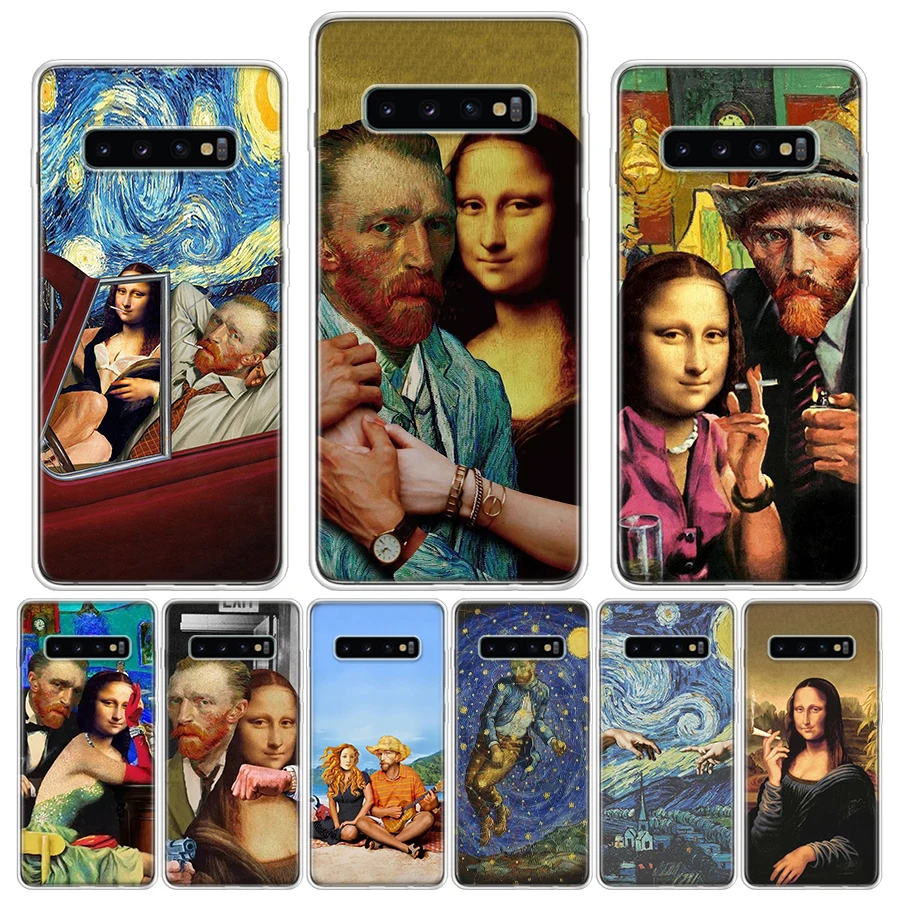 Funda de silicona de Van Gogh, Mona Lisa, arte divertido, para Samsung Galaxy M21, M30S, M31, M51, M32, M52, M12, Note 8, 9, 10 Lite, 20, Ultra J4, PLO