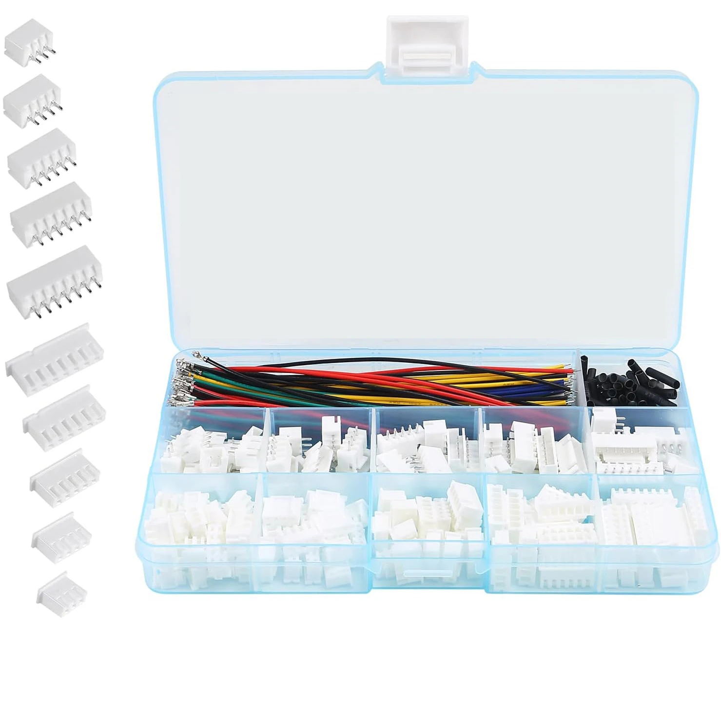 Kit de enchufes de conector XH de 2,54mm con Cable preprensado, carcasa de 2/3/4/5/6/7 Pines, adaptador JST macho y hembra Compatible