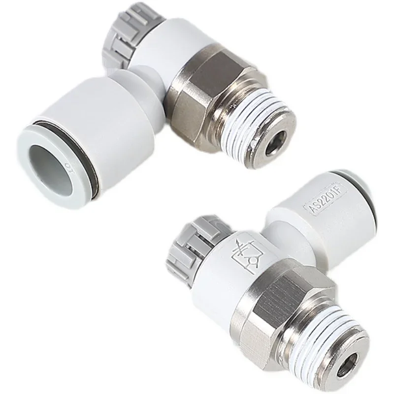 Controlador de velocidad de la serie SMC tipo AS con medidor de ajuste de un toque, válvula de acelerador, Accesorios Neumáticos, AS1211F, AS2211F, AS3211F - imagen 2