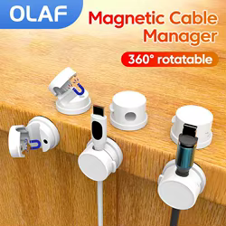Organizador Magnético de Cables 360° con Adhesivo