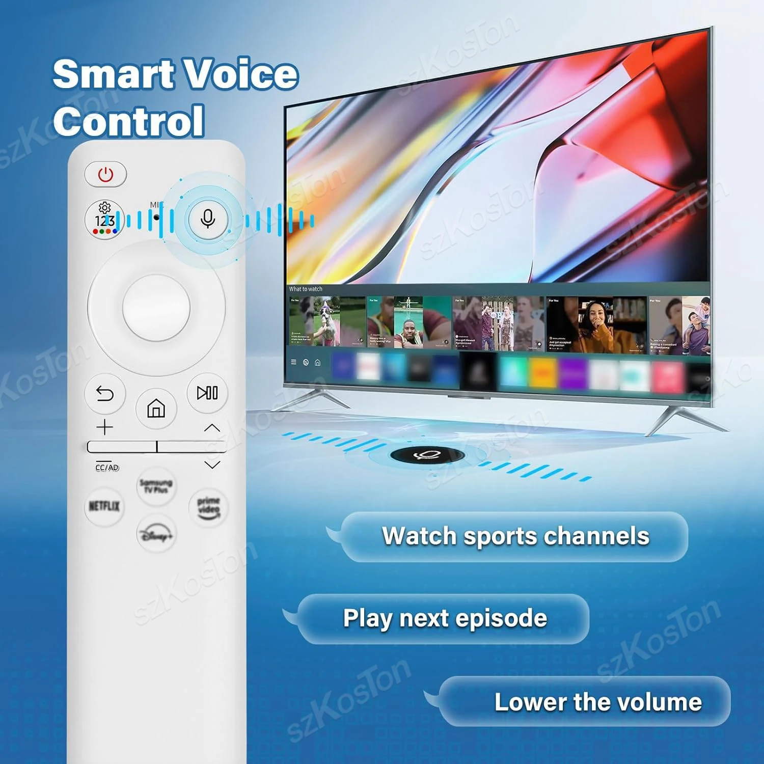 Mando a distancia por voz de repuesto para Samsung Smart TV BN59-01432A, mando a distancia con carga Solar para televisores Samsung, modelo 2023 Neo QLED HDR - imagen 4